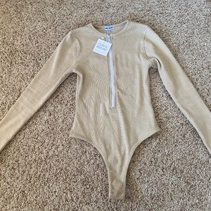 NWT Public Desire half zip bodysuit